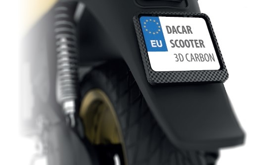 Rám ŠPZ na kolobežku CARBON 3D