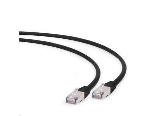 Cat.6A SFTP LSZH Patch kábel kábel 1m (čierny)