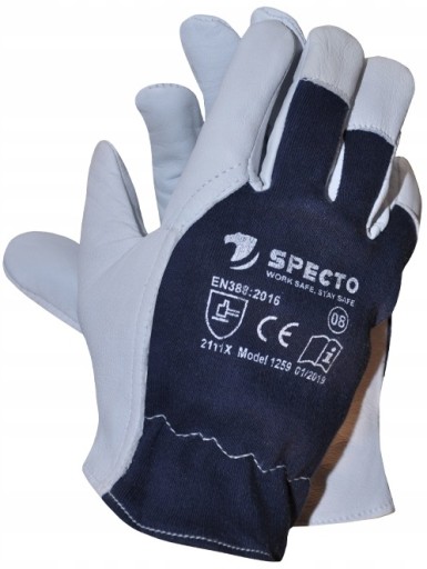 Kožené pracovné rukavice FITTING GLOVES z KOZEJ KOŽE ochranná 9