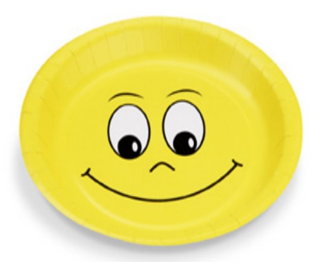 Papierové taniere Smile, žlté, 10 ks