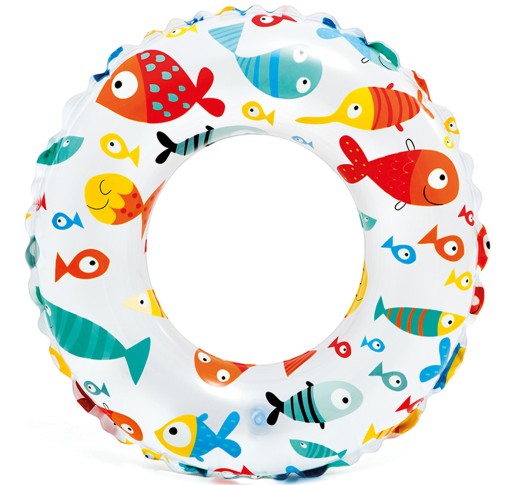 Nafukovací kruh na plávanie plážový pre deti 51 cm INTEX 59230 FISH