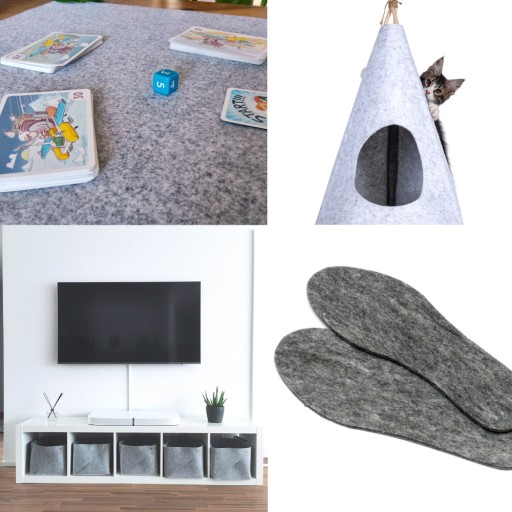 Plsť 2mm, 480g, šírka 100cm, 0,1m - ľadovo biela