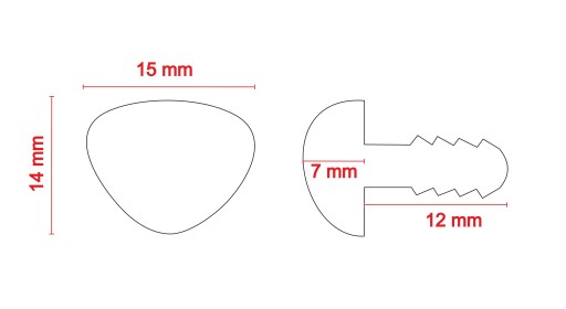 SVORKA NA NOS NOS 15mm PRE MASKOTOV HRAČIEK NS 2