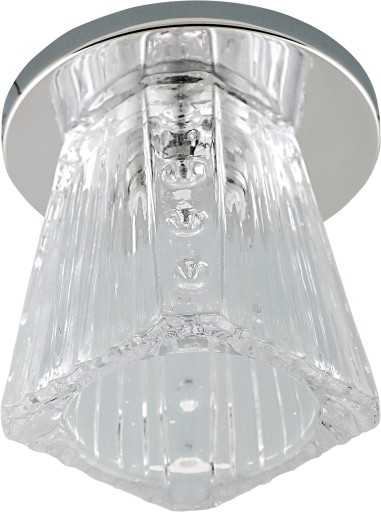 Candellux SK-58 CH/WH G4 pevné stropné svietidlo crystal 20W G4 štvorcový ihlan