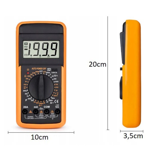 PROFESIONÁLNY MERAČ PRÚDU, LCD MULTIMETER