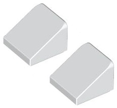 LEGO Bevel 1x1 biela (54200/4504369) x2