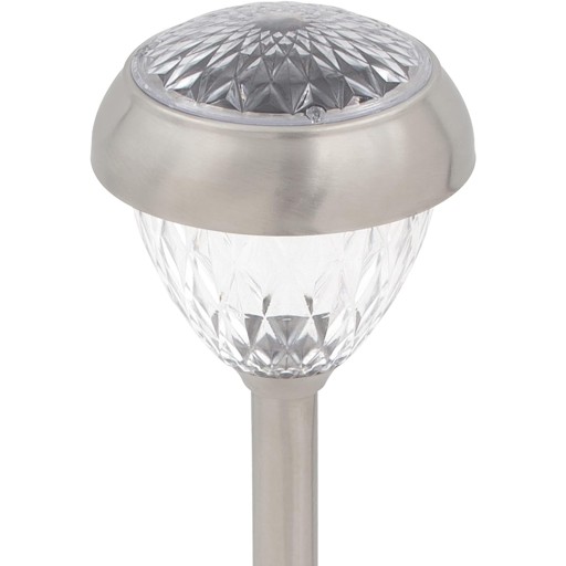 LED solárne záhradné svietidlo zapustené vonkajšie strieborný senzor 38 cm IP44