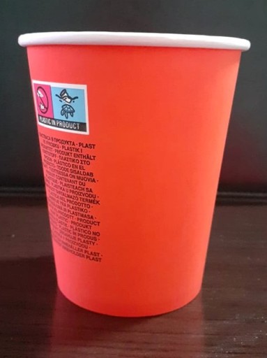 Pohár papierový 250 ml ORANŽOVÝ 50 ks.