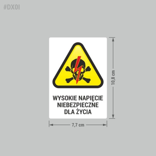 Nálepka - Vysoké napätie 7,7x10,8