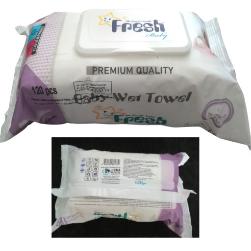 Fresh Baby vlhčené obrúsky Jumbo balenie s klipom 120 ks vlhčených obrúskov