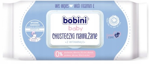 BOBINI vlhčené obrúsky pre deti s Vit E 60 ks