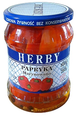HERBY Marinované papriky v tégliku 500g