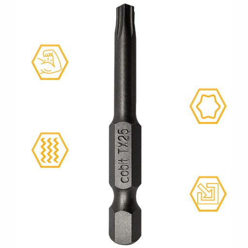 HROTY SKRUTKOVAČA BIT TX25 50mm STAR TORX TORSION COBIT 1ks
