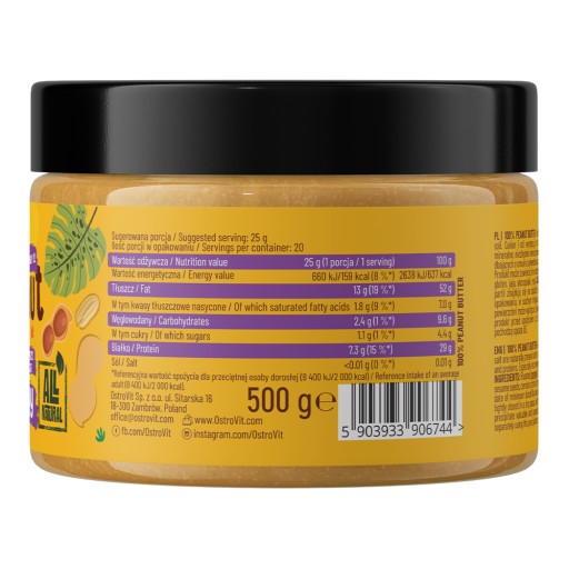 OstroVit Orieškový krém 100% 500g Chrumkavý