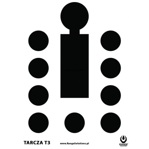Strelecké terče Range Solutions T3 Bulinek 10 ks.