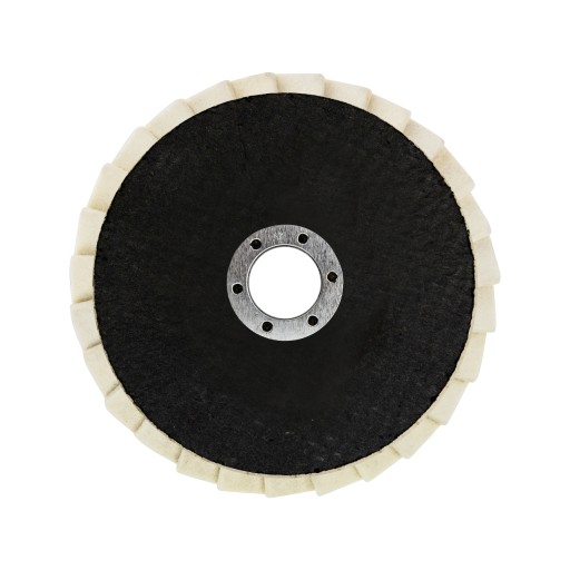 Plochý plstený leštiaci kotúč 125 mm vejárovitého tvaru