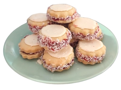 VARŠAVSKÉ COOKIES S MARMELÁDOU RUŽOVÉ COOKIES 350g LAHODNÉ
