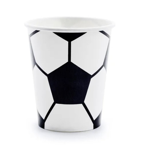 Futbalové poháre Birthday Cups Football Birthday 220ml 6 kusov