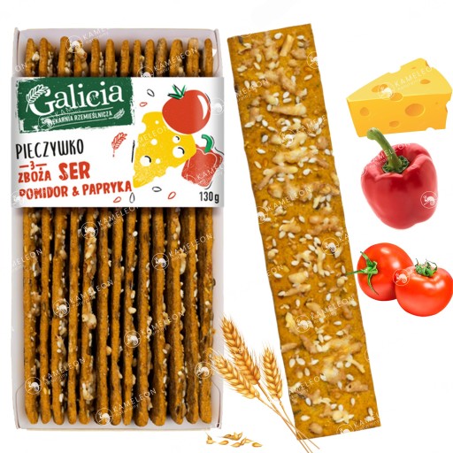 Knäckebrot 3 zrnká, syr, paradajka a paprika