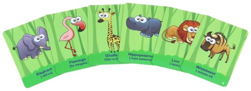 Magnetická skladačka na sucho vymazateľná doska Safari zvieratká