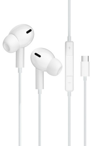 KÁBOVÉ SLÚCHADLÁ DO UŠÍ USB-C + MIKROFÓN A OVLÁDACIE TLAČIDLÁ