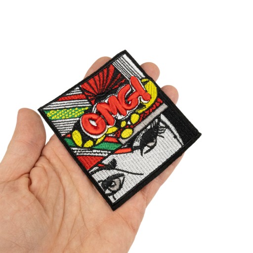 Vyšívaný PATCH OMG! ženské komické oči