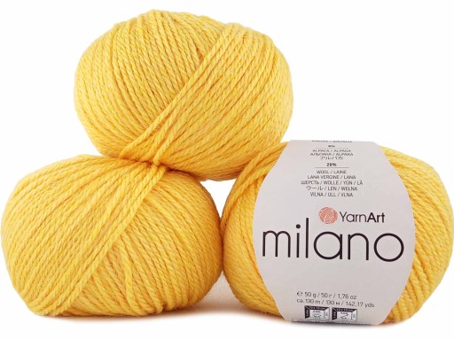 Žltá priadza YarnArt Milano 863