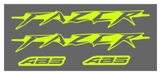 Nálepky na motorku YAMAHA FAZER ABS, žltá fluo 1026