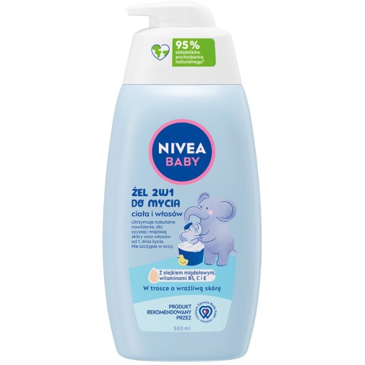 NIVEA BABY UMÝVACÍ GÉL NA TELO A VLASY 2V1 PRE DETI od 1 dňa
