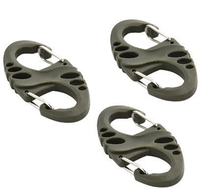 M-TAC KARABÍNA 3x Obojstranný S-háčik KEYRING Light Olive