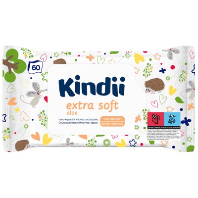 KINDII Extra Soft detské obrúsky 60 ks
