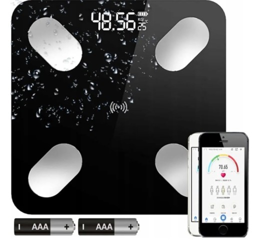 SMART SMART KÚPEĽŇOVÁ VÁHA PRE APLIKÁCIU LCD DISPLEJ BLUETOOTH