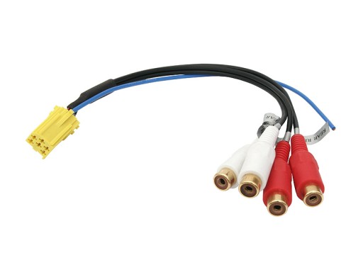 ISO zástrčka MINI LINE OUT žltá + 4xRCA predná, zadná