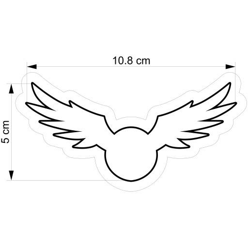 Formička na vykrajovanie fondánových sušienok vtáčie krídelká Angel Snitch 1 11cm
