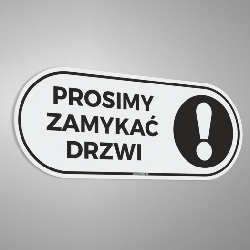 Nálepka - Zatvorte dvere 8x20