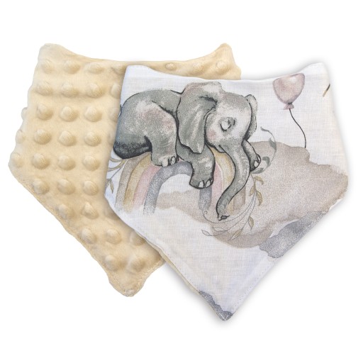 MÄKKÝ BIB MINKY ŠATOK SO VELKÝM CESTOM 2v1 POĽSKÝ PRODUKT