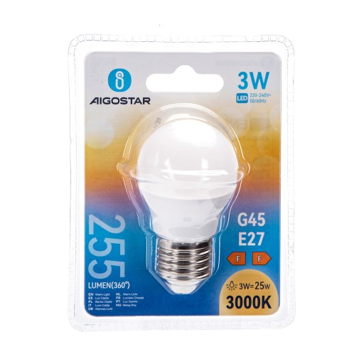 LED ŽIAROVKA G45 E27 3W 255lm 3000K TEPLÁ GUĽ.