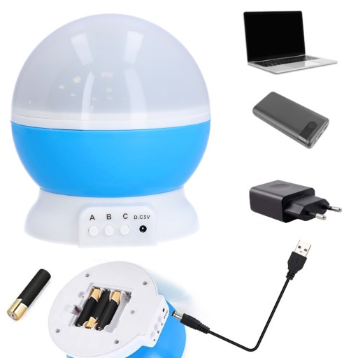 STARS PROJECTOR otočná lampa do projektora prenosná ako darček pre deti