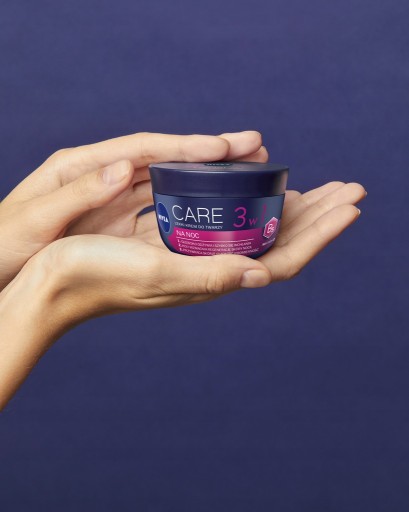 NIVEA Care nočný krém na tvár 3v1 100ml