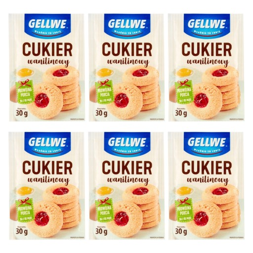 Gellwe Vanilkový cukor 30 g x 6 kusov