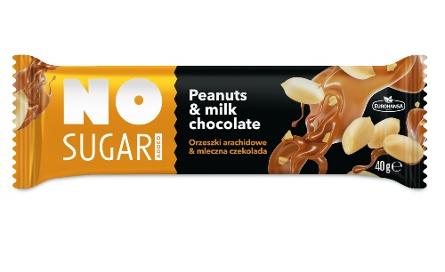 Eurohansa No Sugar Čokoládová arašidová tyčinka bez