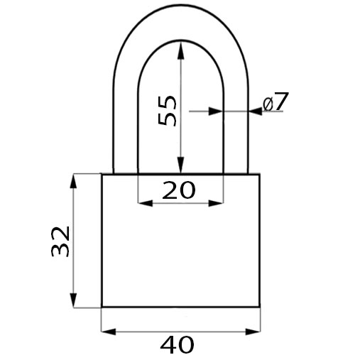 VISIACI ZÁMOK S DLHÝM TYČOM KSD-40L NIKLOVÝ OCEL