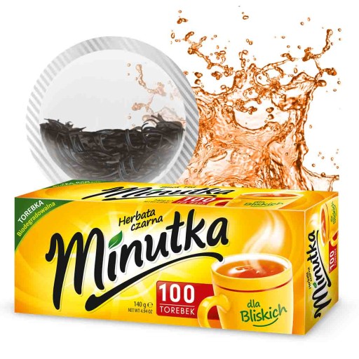 Lacný čaj Minutka Black Express Tea 100 T. Balenie proti nafukovaniu