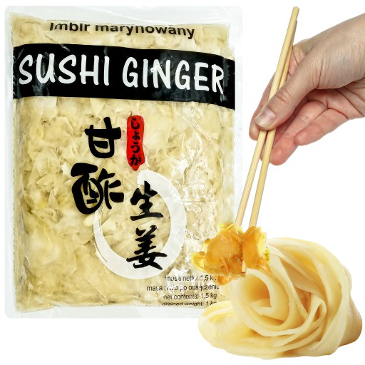 MARINOVANÝ ZÁZVOR, BIELY 1,5kg NA SUSHI