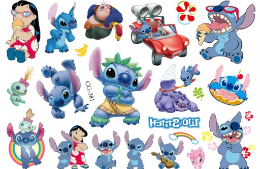 Odnímateľné tetovania pre deti LILO a STITCH CG381