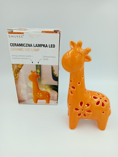 Keramická LED žirafa lampa 9 cm x 16,5 cm x 5,5 cm