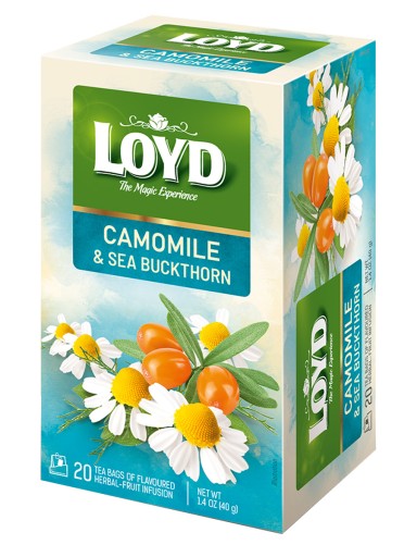 Bylinkový čaj Harmanček s rakytníkom Lemongrass Limetka 20T LOYD