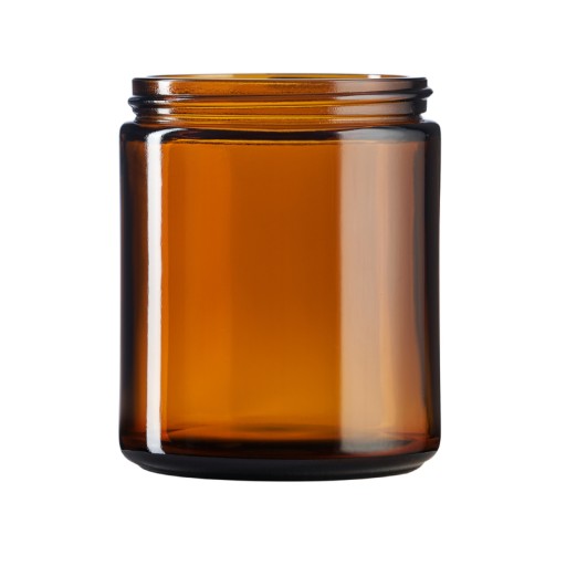 Dóza na sviečku, sklo, 250ml, hnedá nádoba