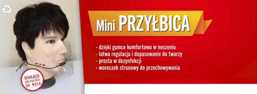 MINI PRILBA, KRYT, NASTAVITEĽNÁ MASKA, ÚSTA A NOS