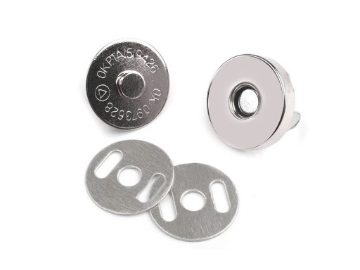 MAGNETICKÉ UZAVORENIE TAŠKA niklové 18mm 10 ks